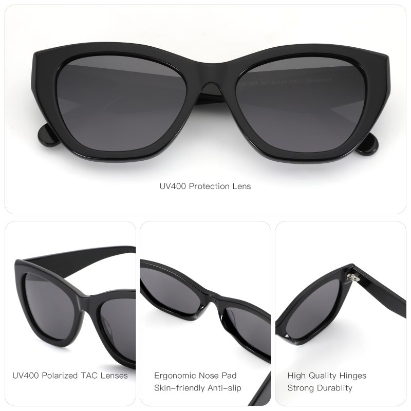 ZENOTTIC Square Acetate Polarized Sunglasses 2025 New Women Thick Frame UV400 Protection Sun Glasses for Ladies Shopping Gift - Image 3