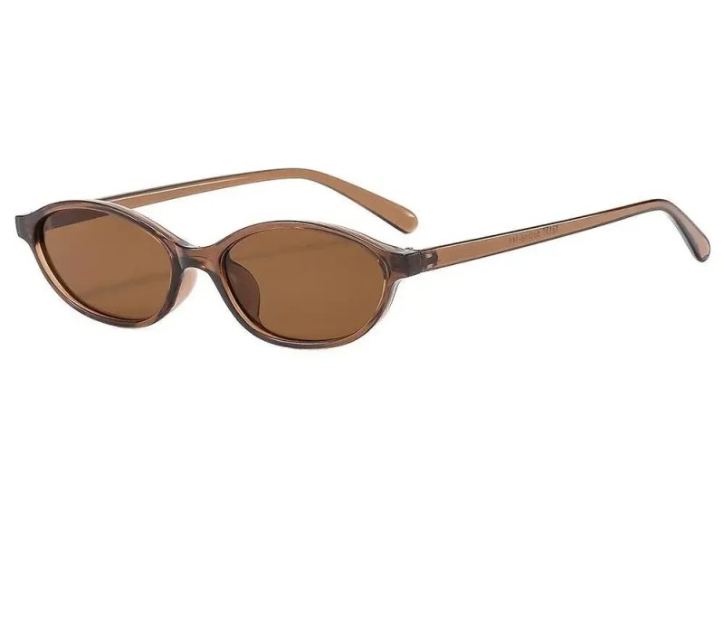 Sexy Small Oval Women's Sunglasses 2025 New Fashion Black Brown Sun Glasses Ladies Shades Trends Summer Unique Eyewear Men - Image 8