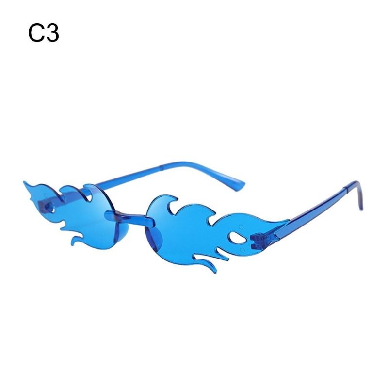 Fire Flame Sunglasses Women Designer Rimless One Piece Sun Glasses 2025 Trending gafas UV400 Shades Candy Color Party Eyewear - Image 10