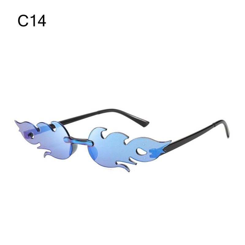 Fire Flame Sunglasses Women Designer Rimless One Piece Sun Glasses 2025 Trending gafas UV400 Shades Candy Color Party Eyewear - Image 20
