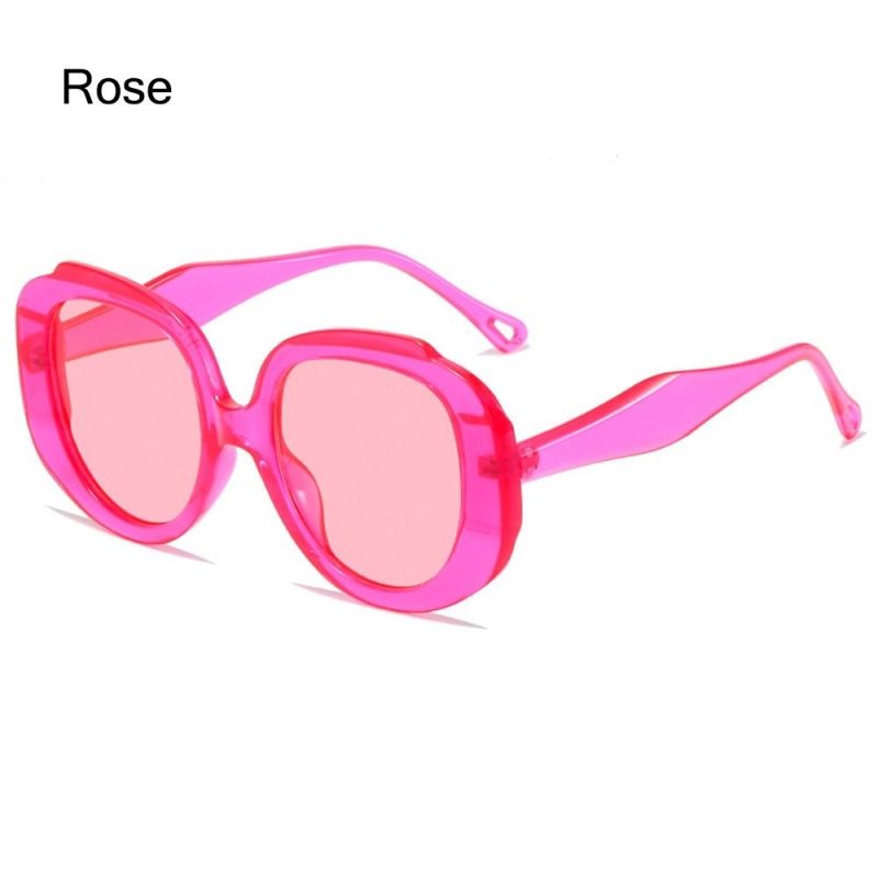 2023 New Vintage Women's Sunglasses Classic Oversized Round Frame Sun Glasses Hot Pink Shades Trendy Glasses - Image 12