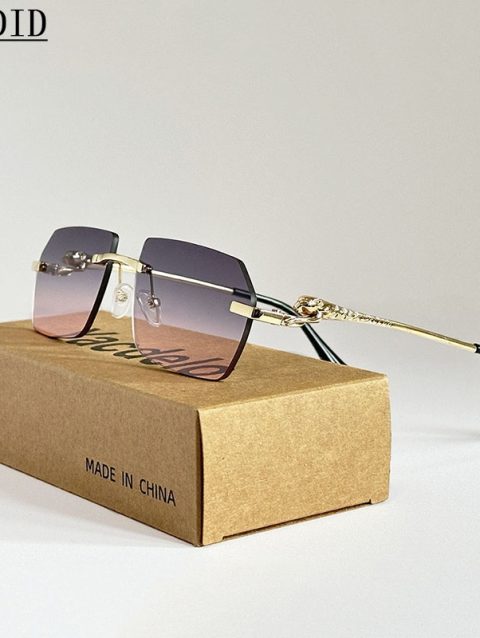 2025 Rimless Sunglasses Women Vintage Luxury Sunglass Men Retro Fashion Glasses Lentes De Sol Mujer Lunette Soleil Femme Vasos