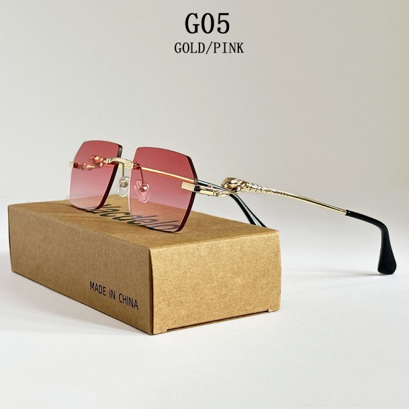 2025 Rimless Sunglasses Women Vintage Luxury Sunglass Men Retro Fashion Glasses Lentes De Sol Mujer Lunette Soleil Femme Vasos - Image 8