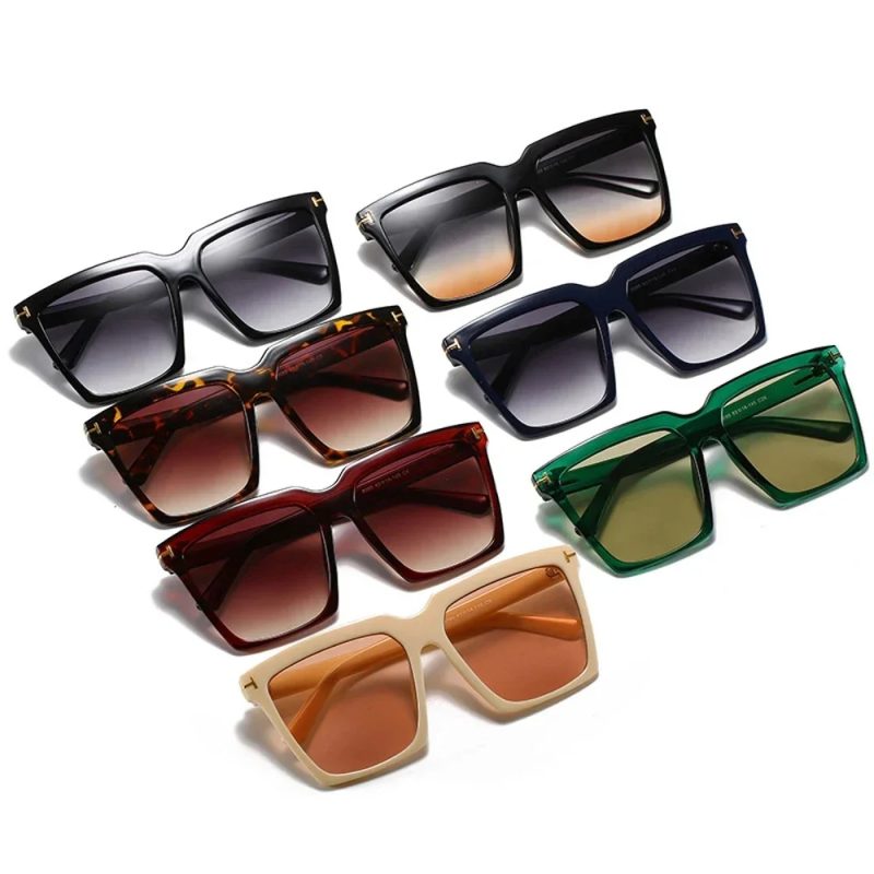 Square Sunglasses Women 2025 Vintage Brand Oversize T Women's Sun Glasses Black Gradient Female Glasses Men.s Oculos UV400 - Image 2