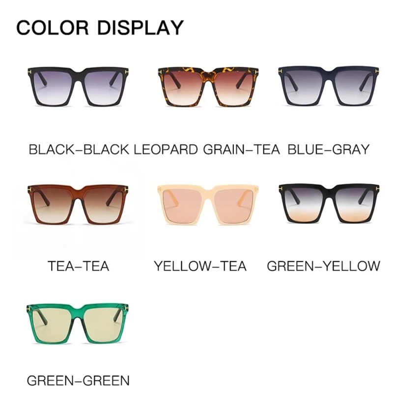 Square Sunglasses Women 2025 Vintage Brand Oversize T Women's Sun Glasses Black Gradient Female Glasses Men.s Oculos UV400 - Image 6
