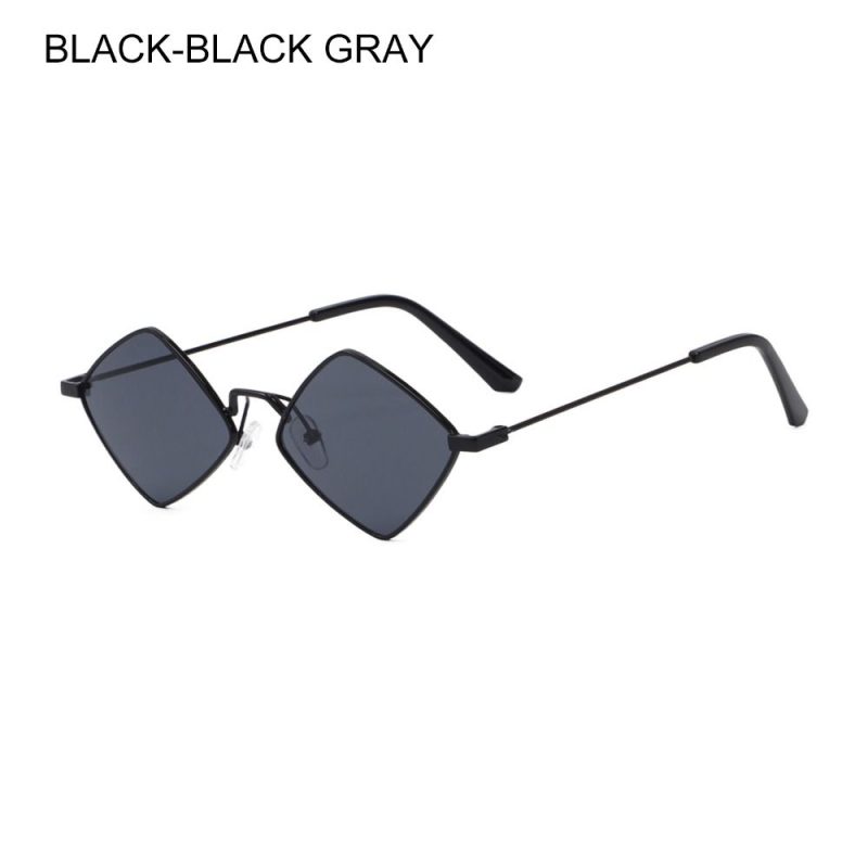 Retro Diamond Shape Sunglasses for Men Women Trendy Metal Small Quadrilateral Frame Shades UV400 Rhombus Ladies Sun Glasses - Image 8