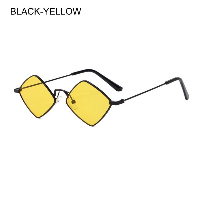 Retro Diamond Shape Sunglasses for Men Women Trendy Metal Small Quadrilateral Frame Shades UV400 Rhombus Ladies Sun Glasses - Image 10