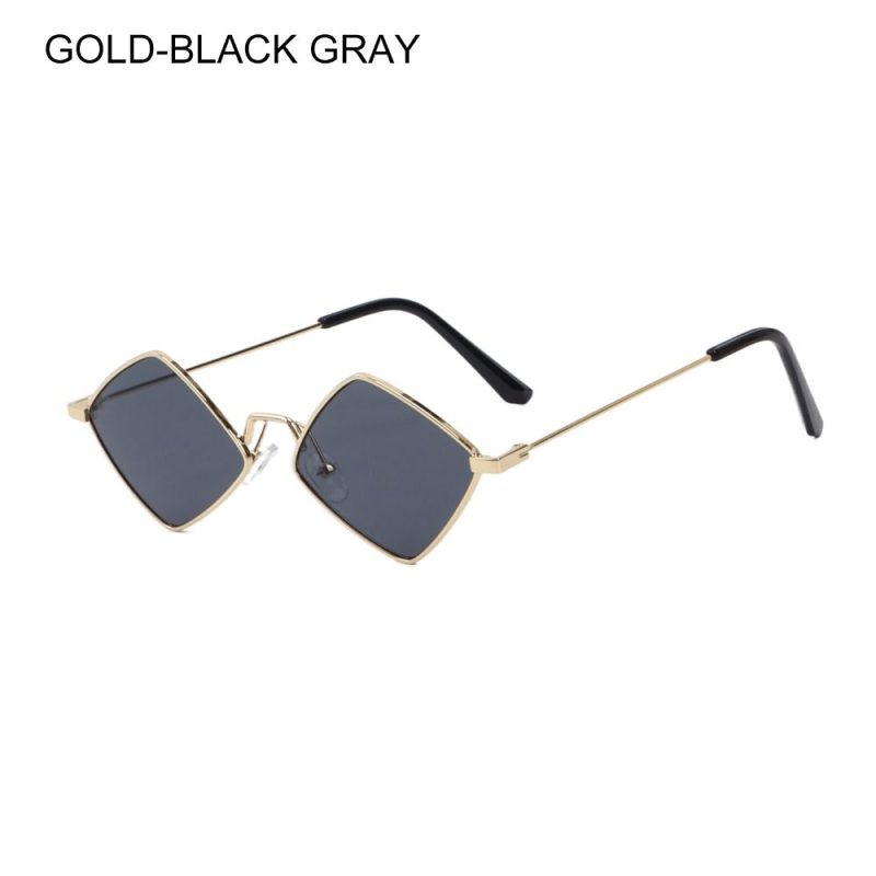 Retro Diamond Shape Sunglasses for Men Women Trendy Metal Small Quadrilateral Frame Shades UV400 Rhombus Ladies Sun Glasses - Image 11
