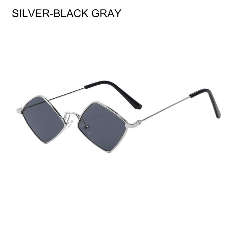 Retro Diamond Shape Sunglasses for Men Women Trendy Metal Small Quadrilateral Frame Shades UV400 Rhombus Ladies Sun Glasses - Image 12