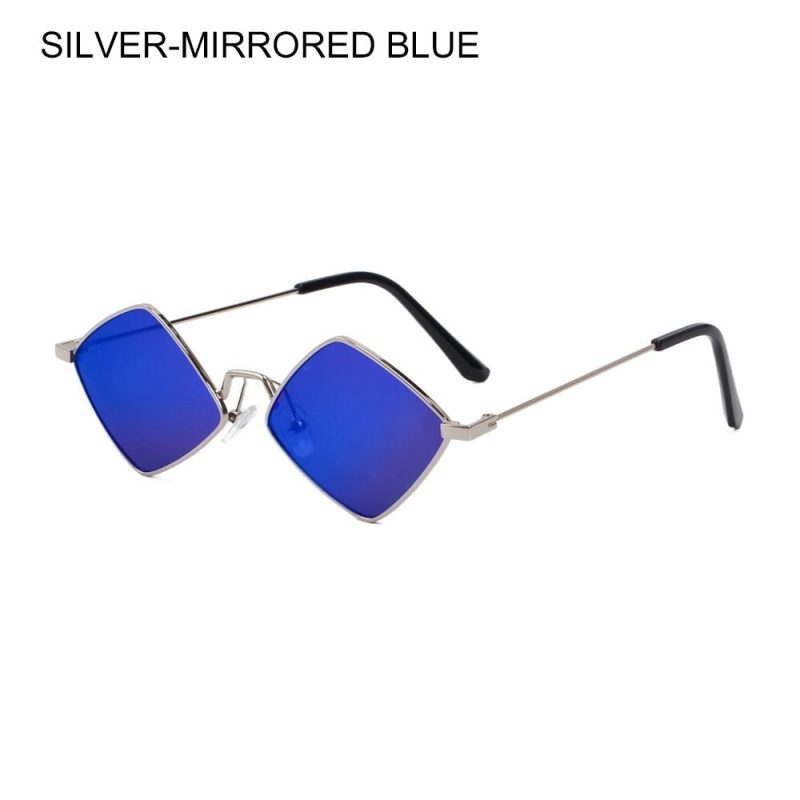 Retro Diamond Shape Sunglasses for Men Women Trendy Metal Small Quadrilateral Frame Shades UV400 Rhombus Ladies Sun Glasses - Image 15