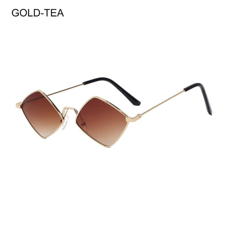 Retro Diamond Shape Sunglasses for Men Women Trendy Metal Small Quadrilateral Frame Shades UV400 Rhombus Ladies Sun Glasses - Image 16