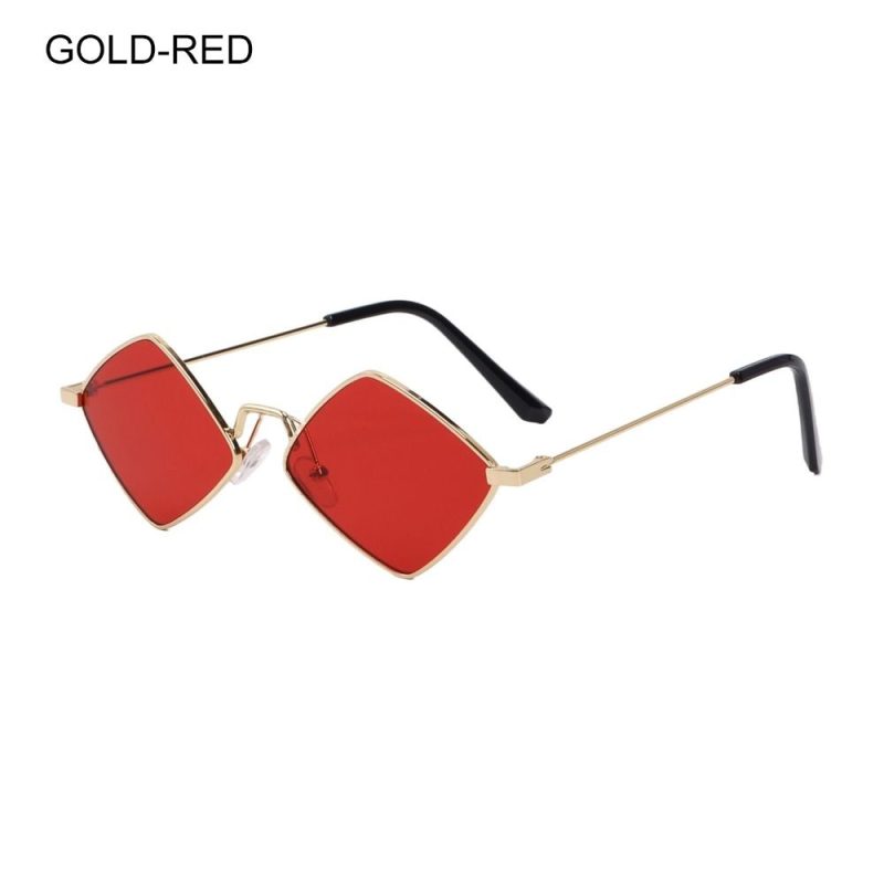 Retro Diamond Shape Sunglasses for Men Women Trendy Metal Small Quadrilateral Frame Shades UV400 Rhombus Ladies Sun Glasses - Image 17