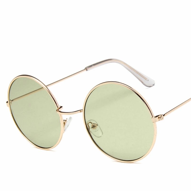 2023 Women's Alloy Mirror Sunglasses, Retro Designer Sunglasses, Pink Round Sunglasses for Women - Image 11