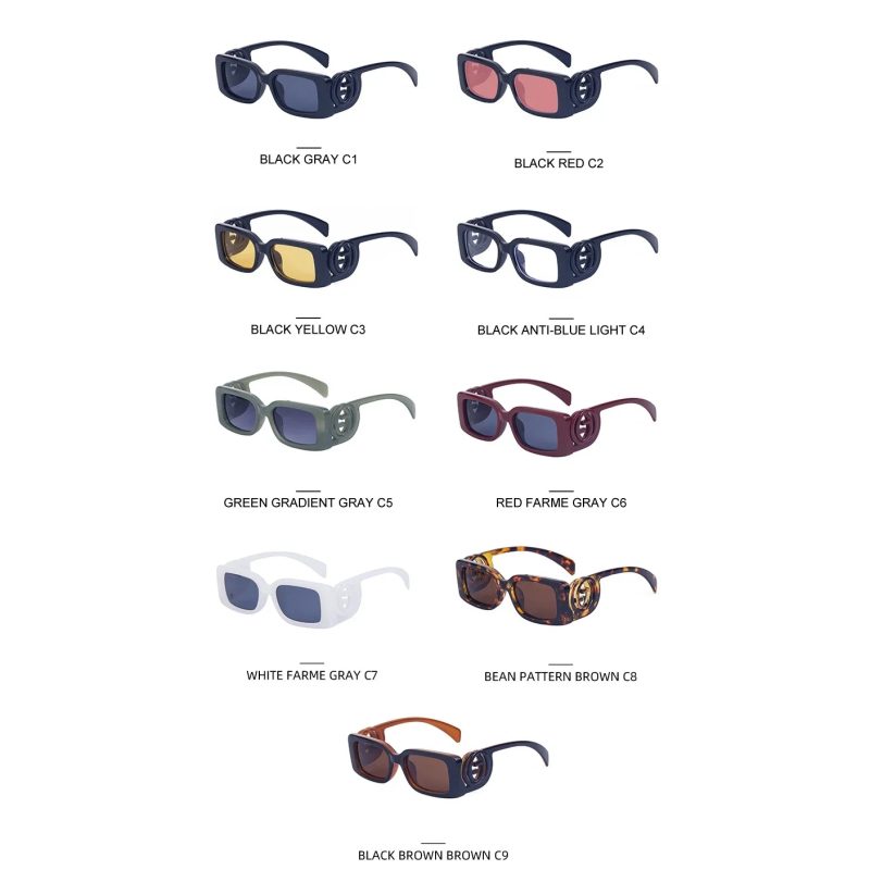 Brand Designer Square Sunglasses Women For Men New Trendy Small Frame Sun Glasses Fashion Vintage Luxury Punk Shades UV400 - Image 6