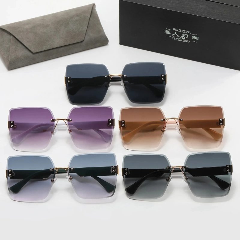 New Fashion Luxury Brand Rimless Women Sunglasses for Men Vintage Designer Square Frame Sun Glasses Female Shades UV400 Eyewear - Image 6