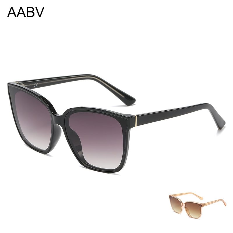 AABV Oversized Sunglasses for Women Large Cute Luxury Square Trendy Designer Big Sun Glasses Dropshipping 17045