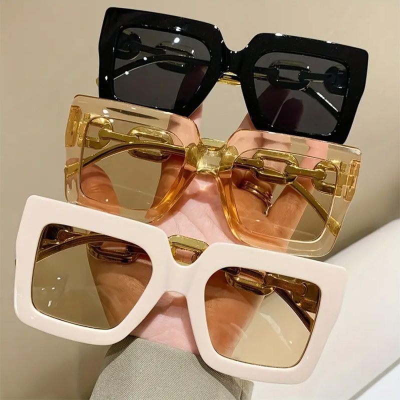 3PCS Fashion Large Frame Summer Decoration Women's Sunglasses retro Style Outdoor Travel Glasses - Image 2