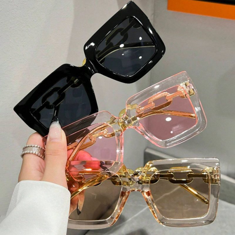 3PCS Fashion Large Frame Summer Decoration Women's Sunglasses retro Style Outdoor Travel Glasses - Image 4