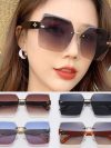 2024 New Fashion Cool Sunglasses Women Luxury Brand Vintage Rimless Sun Glasses Ladies Gafas UV400
