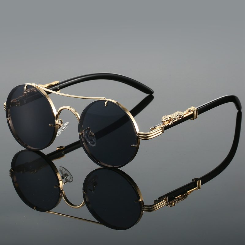 KAMMPT Retro Round Metal Sunglasses Fashion Pilot Gradient Driving Men's Shades Women Vintage Trendy Brand Design Sun Glasses - Image 9