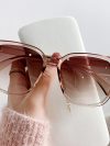 Fashion Oversized Sunglasses Woman Brand Designer Vintage Square Sun Glasses Female Big Frame Gradient Shades Oculos De Sol