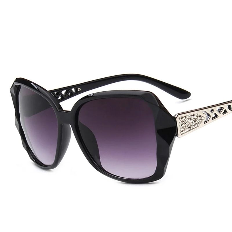 Fashion Big Purple Sunglasses Women Luxury Brand Square Sun Glasses Female Mirror Shades Ladies - Image 3