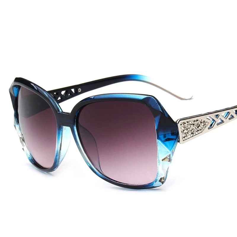 Fashion Big Purple Sunglasses Women Luxury Brand Square Sun Glasses Female Mirror Shades Ladies - Image 4