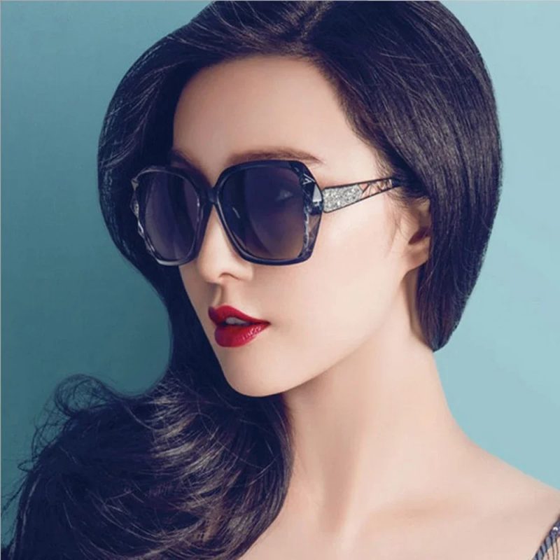 Fashion Big Purple Sunglasses Women Luxury Brand Square Sun Glasses Female Mirror Shades Ladies - Image 6