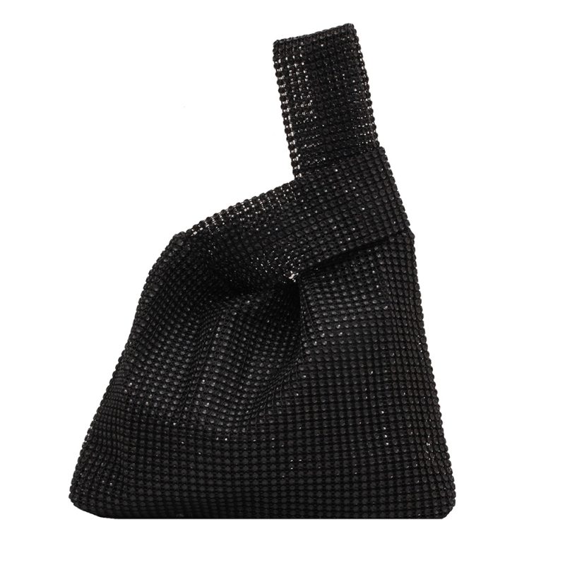 Women Fashion Sequin Bag Solid Color Rhinestone Shinny Clutch Bag Versatile Sparkly Evening Bags Female Evening Party Handbag