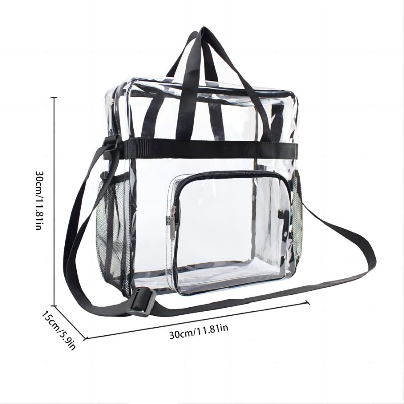 Large Capacity Transparent Tote Travel Bag, Transparent Lunch Bag for Men and Women, Suitable for Work Travel Holiday Sports - Image 2