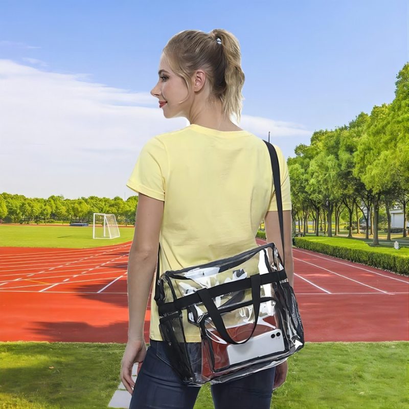 Large Capacity Transparent Tote Travel Bag, Transparent Lunch Bag for Men and Women, Suitable for Work Travel Holiday Sports - Image 3