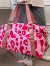 Women Weekend Handbag Dry Wet Separation New Fashion Travel Luggage Bag For Women Leopard Print Oxford Cloth Handbag For Gym
