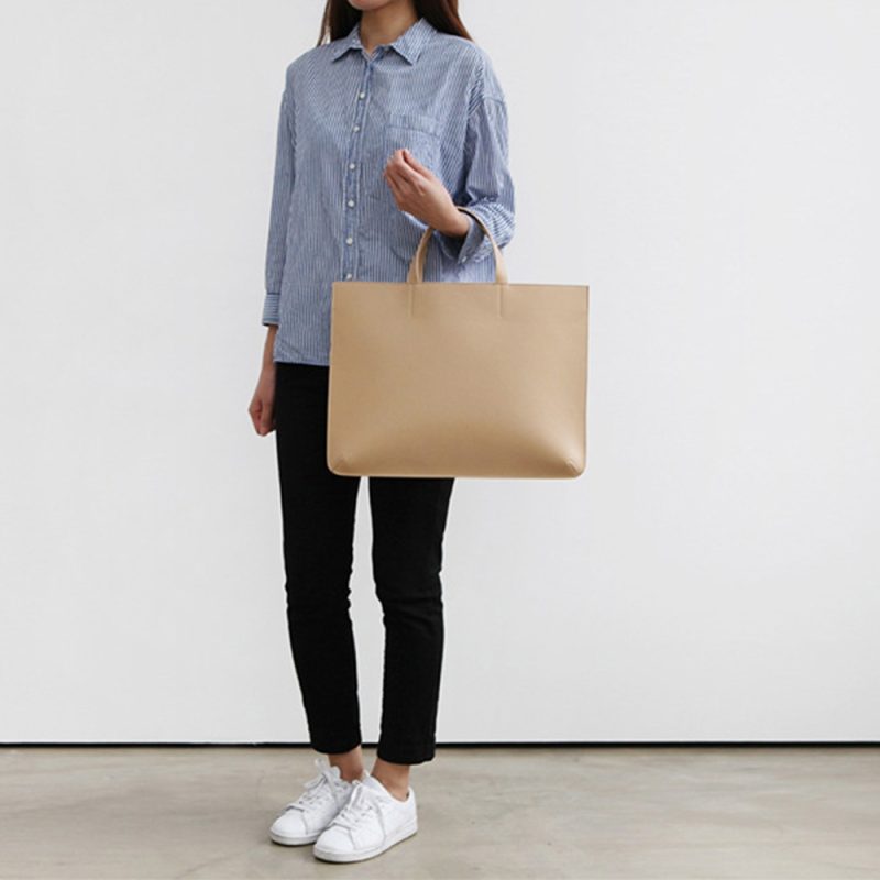 Custom Name Leather Laptop Bag Woman Fashion Luxury Notebook Computer Storage Bag Daily Business Office Briefcase Tote Bag - Image 7