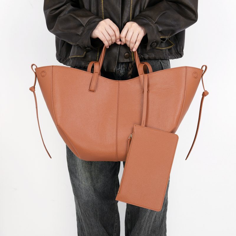 Fashion Tote Handbag With Top Handle PU Solid Large Capacity Crescent Bag Travel Shopping Bag Ladies Luxury Handbag Shoulder Bag - Image 3