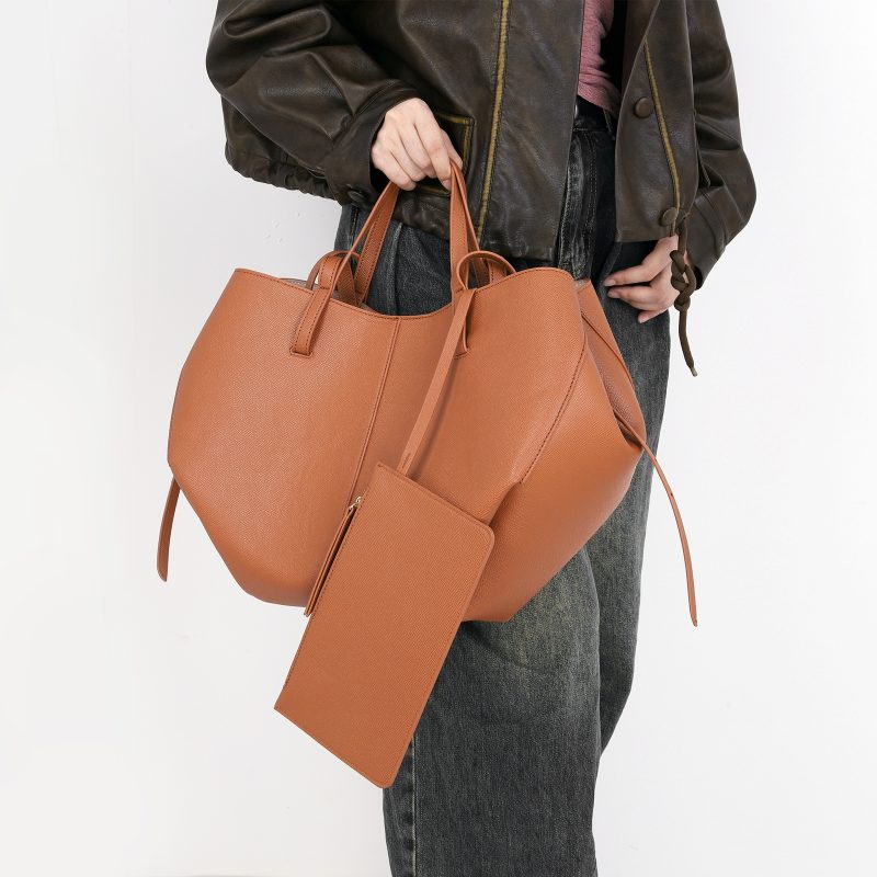 Fashion Tote Handbag With Top Handle PU Solid Large Capacity Crescent Bag Travel Shopping Bag Ladies Luxury Handbag Shoulder Bag - Image 5