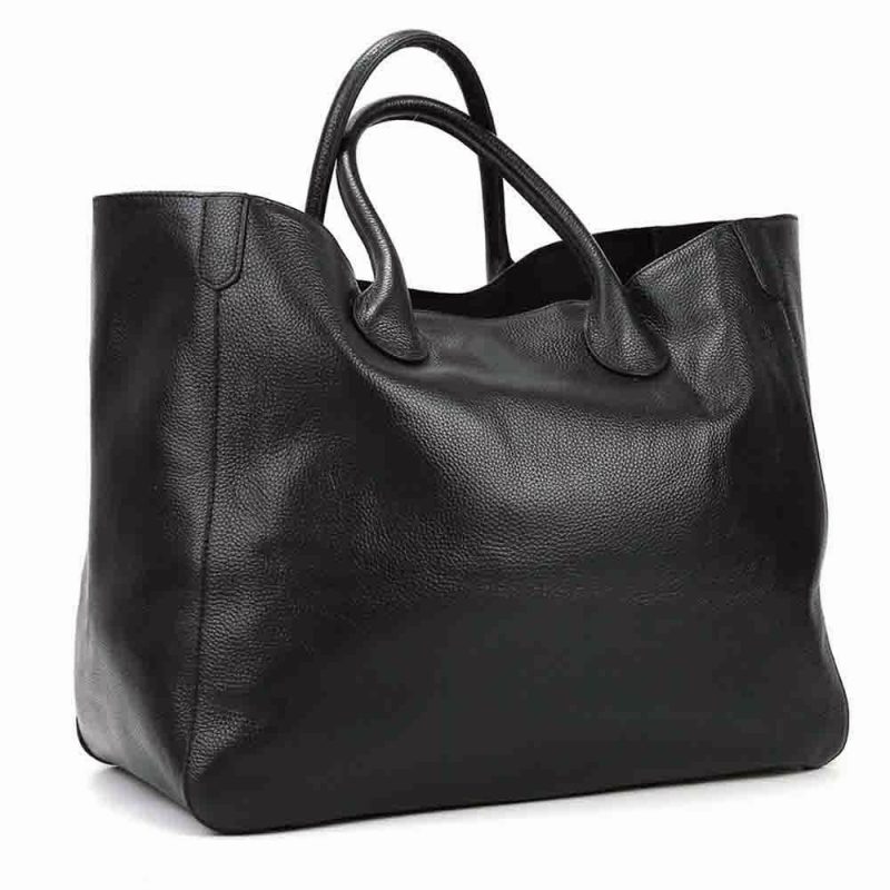 MS Oversized 41cm Big Women Tote Bag 100% Natural Leather Top Cow Hide Leather Handbag Luxury Lady Travel Bag Daily 2023 New - Image 6