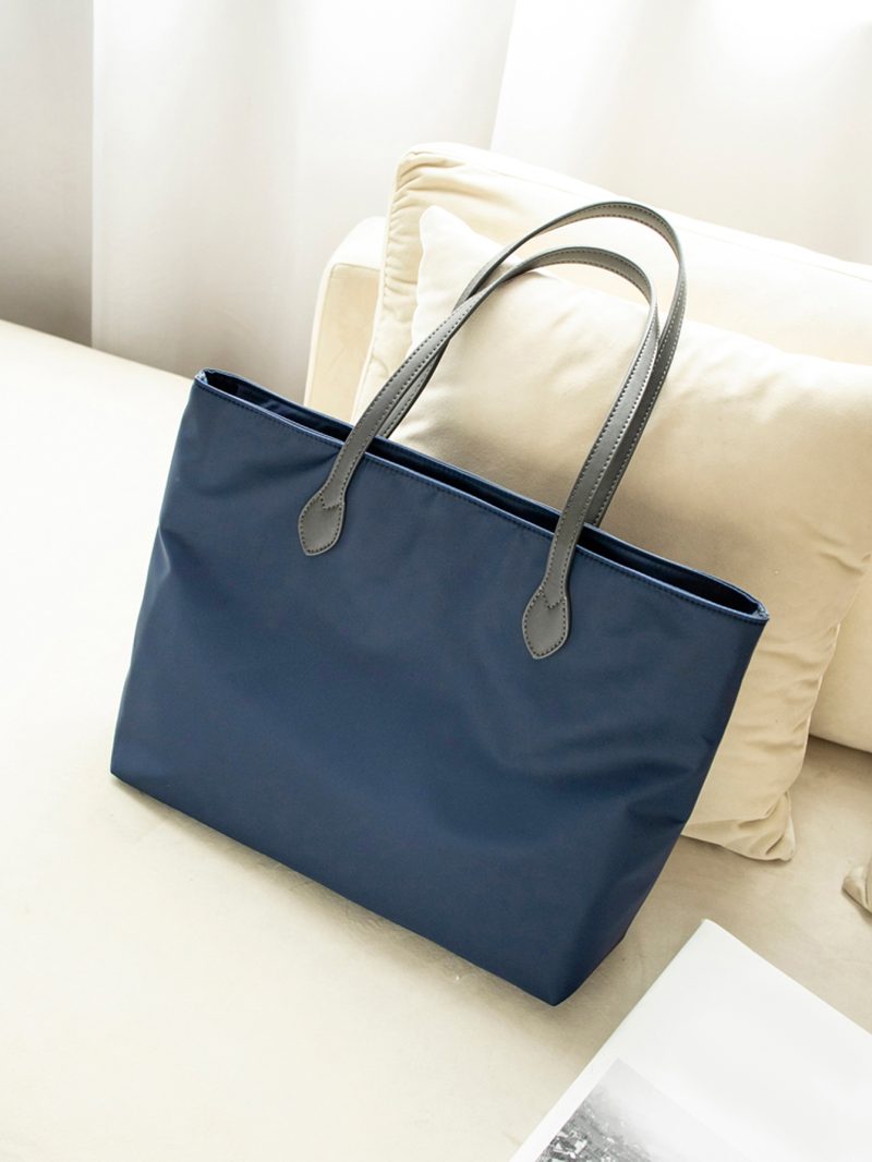 Large Capacity Nylon Tote Bag, Lightweight Laptop Shoulder Bag, Women's Casual Handbag & Satchel Purse For Work Office
