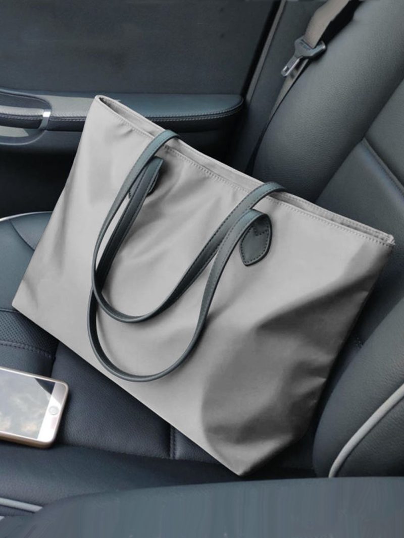 Large Capacity Nylon Tote Bag, Lightweight Laptop Shoulder Bag, Women's Casual Handbag & Satchel Purse For Work Office - Image 2