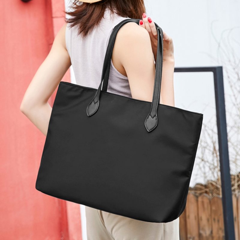 Large Capacity Nylon Tote Bag, Lightweight Laptop Shoulder Bag, Women's Casual Handbag & Satchel Purse For Work Office - Image 6