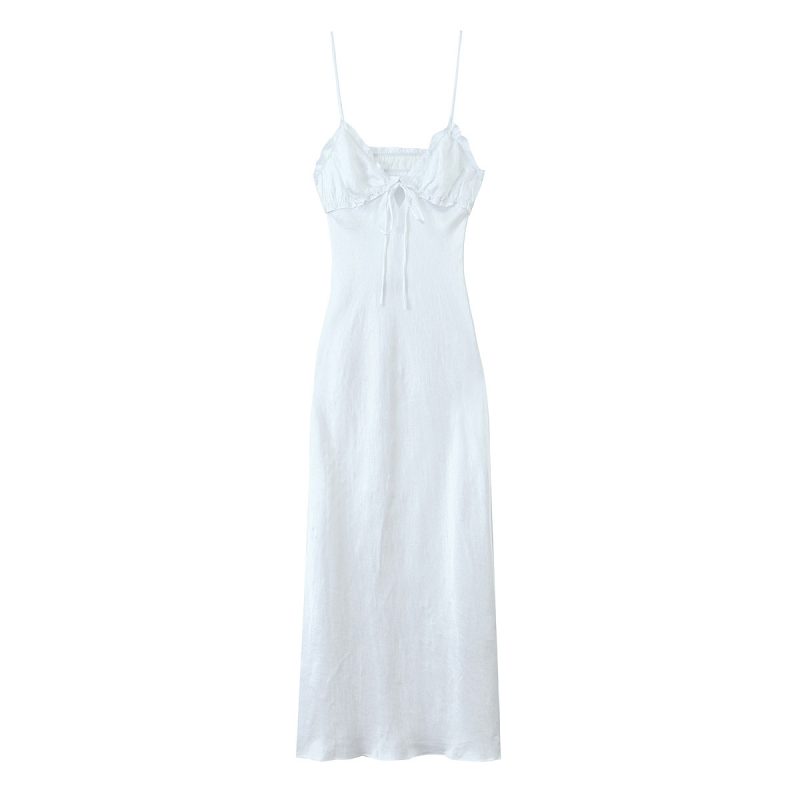 HH 2024 Summer Dresses For Women V Neck Sleeveless Slim Zipper Fly Long Dress Female Folds Versatile Women's Mujer Vestidos - Image 8