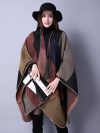 Winter Poncho Women Capes Casual Clothes Imitation Cashmere Cloak Ladies Scarves Bufanda Mujer Shawls Coat Wraps Woman Ponchos