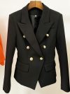 TOP QUALITY New Fashion 2024 Designer Jacket Women's Classic Double Breasted Metal Lion Buttons Blazer Outer Size S-5XL