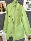 Casual Long Sleeve Suit Blazer Office Lady Spring Autumn Fashion Elegant Solid Outerwear Jacket For Women 2024 Female Coat