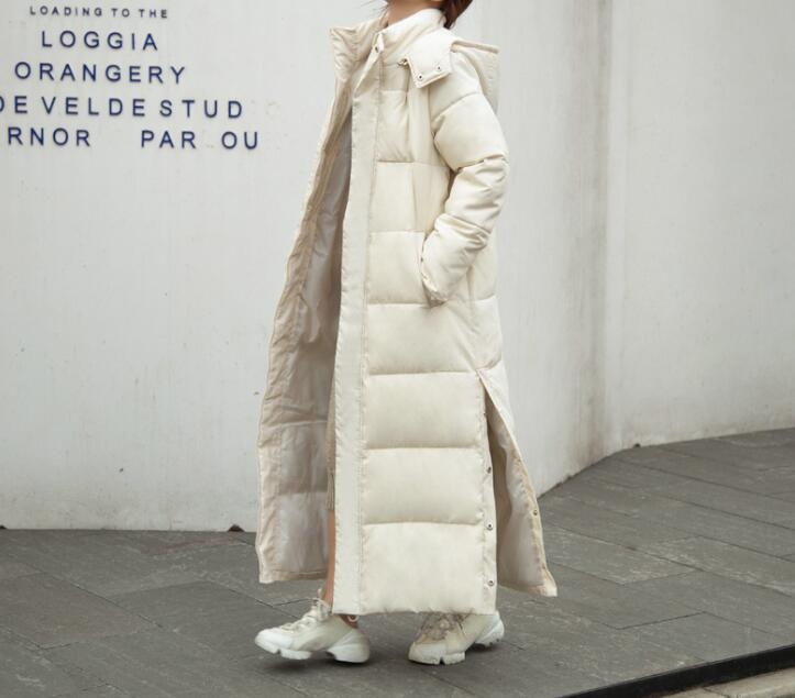 Autumn/Winter New Fashion Long Sleeved Hooded Zipper Solid Color Slim Fit Long Version Jacket For Women,4 Colors - Image 7