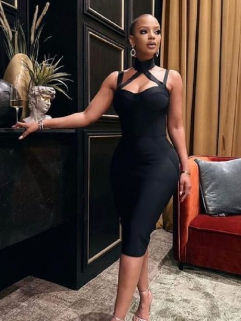 HQBORY Sexy Black Halter Bustier Bandage Dress Hollow Out Cross Bodycon Dress Cut Hole Party Club 2023 For Women XL Vestidos