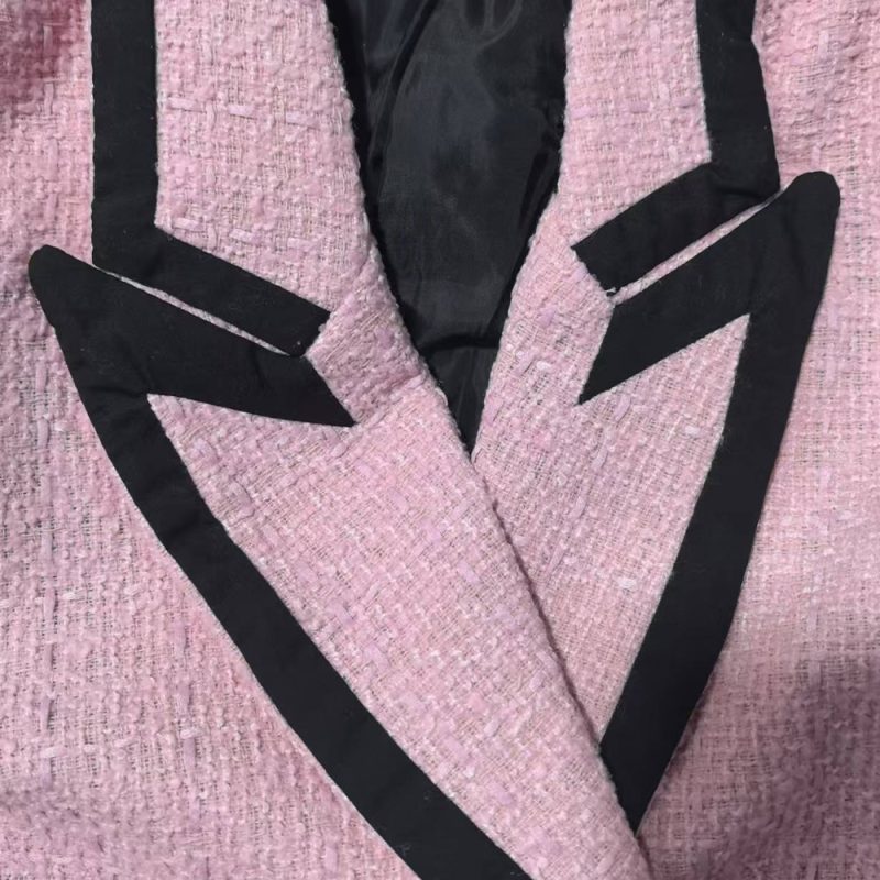 2024 autumn new women's clothing style fashionable and versatile slim fit light pink texture suit jacket - Image 5