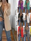 White Long Blazer Women Korean Slim Ol Style Work Blazer Black Long Sleeve Cardigan Coat Autumn Ladies Elegant Dress Suit Jacket
