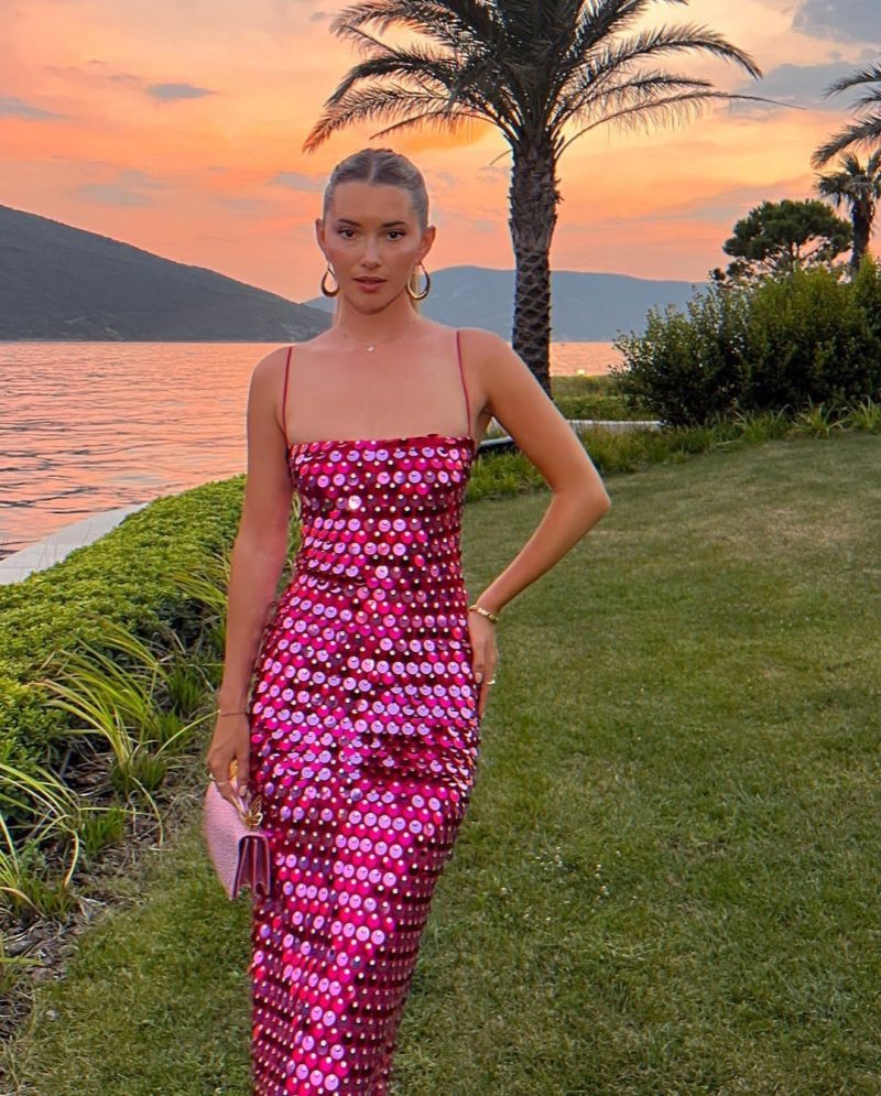Women's Sparkling Sexy Slim Sequin Dress, Spaghetti Strap, Sleeveless, Sling Cocktail Dress, Long Party Gown, Elegant, Luxury, C - Image 9