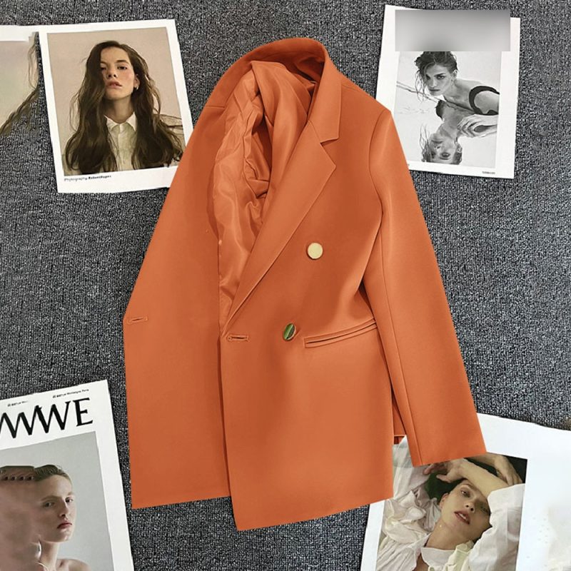 Office Blazers For Women 2023 Casual Fashion Long Sleeve New White Black Single Button Jackets Coats Blazer - Image 2