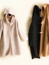 2025 New Hooded PNE-Piece Suit Coat 100% Pure Wool Reversible Woolen Coat Mid-Length Loose Fashion Autumn and Winter Warm Coat